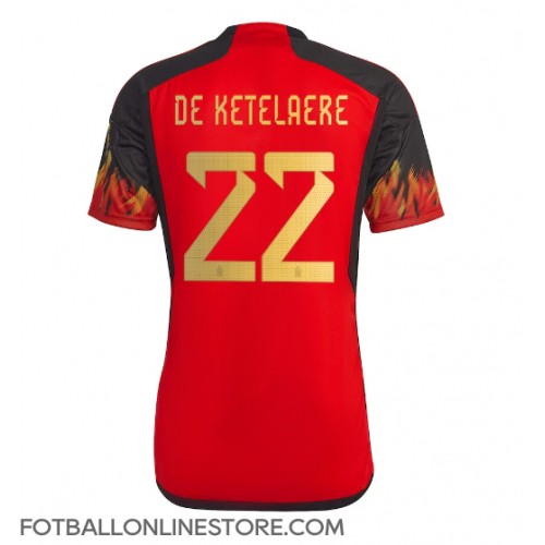 Billige Belgia Charles De Ketelaere #22 Hjemmetrøye VM 2022 Kortermet